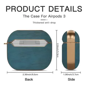 Aqua Blue Airpods 3 Case (Hard Shell, Rose Gold)