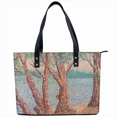 Trees Near A Lake Shopping Handbag