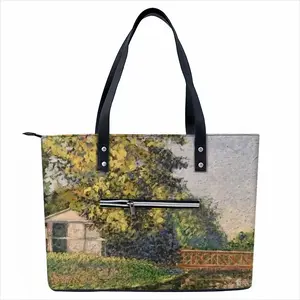 Lake With Fishing Pier Shopping Handbag