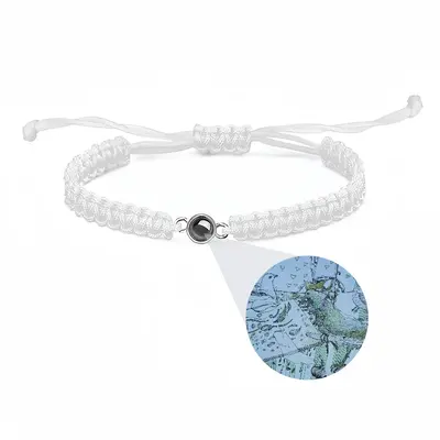 Cock And Lilies Of The Valley Braided Rope Projection Bracelet