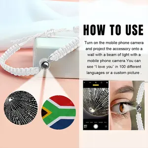 Pubic Flag South Africa Braided Rope Projection Bracelet