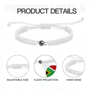 Pubic Flag South Africa Braided Rope Projection Bracelet