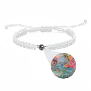 Alligator In Plastic River Braided Rope Projection Bracelet