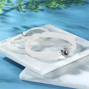 Alligator In Plastic River Braided Rope Projection Bracelet