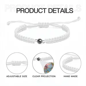 Alligator In Plastic River Braided Rope Projection Bracelet