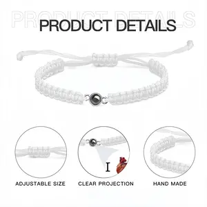 I Love You Braided Rope Projection Bracelet