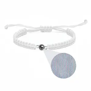 Caput Mortuum Light Blue Braided Rope Projection Bracelet