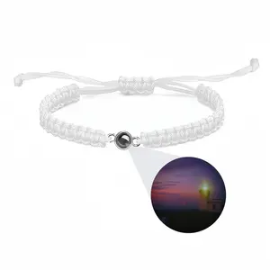 Colourful Evening From Duncansby Lighthouse Braided Rope Projection Bracelet