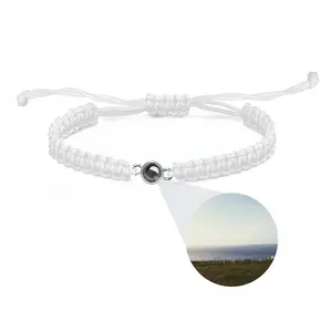 Misty View Of The Orkneys From Duncansby Head Braided Rope Projection Bracelet