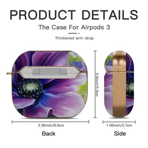 Violet Charm Airpods 3 Case (Hard Shell, Rose Gold)