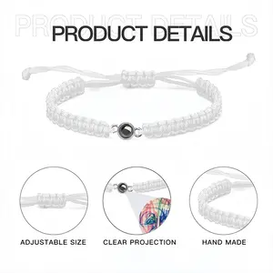 Faces Braided Rope Projection Bracelet