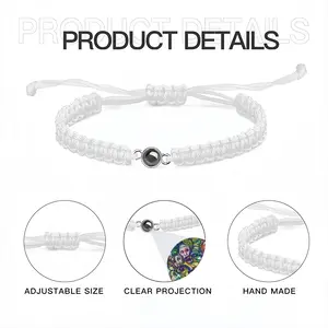 Populations Populate Braided Rope Projection Bracelet