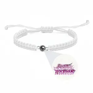 Calligraphic Landscape 004 Braided Rope Projection Bracelet