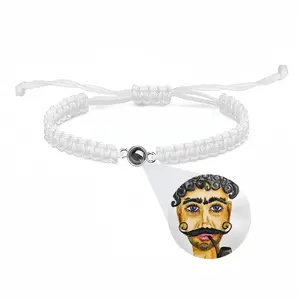 Ataman - Watercolor Man Cossack People Mustache Braided Rope Projection Bracelet