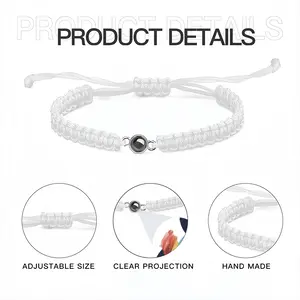 Square Braided Rope Projection Bracelet