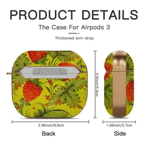 Raspberry Airpods 3 Case (Hard Shell, Rose Gold)