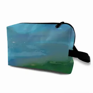 Waves Of Grass Middle Panel Travel Cosmetic Bag