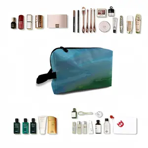 Waves Of Grass Middle Panel Travel Cosmetic Bag