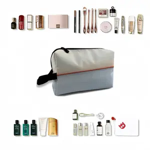 White Orange Series 3 Travel Cosmetic Bag