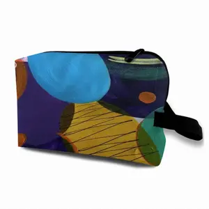 Blue And Green Modern Travel Cosmetic Bag