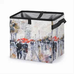 Parisian Couples Car Garbage Storage Bag