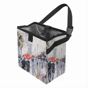 Parisian Couples Car Garbage Storage Bag