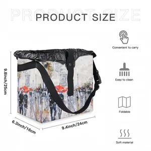 Parisian Couples Car Garbage Storage Bag