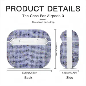 Blue Grids (Biro,Marker Gouache) Airpods 3 Case (Hard Shell, White)