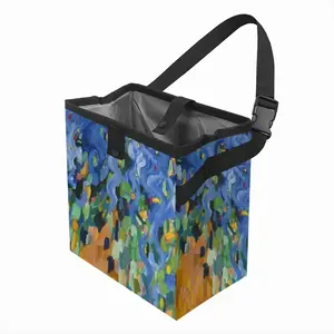 Blue Irises Car Garbage Storage Bag