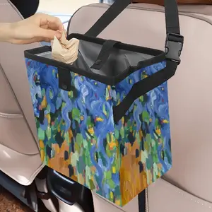 Blue Irises Car Garbage Storage Bag