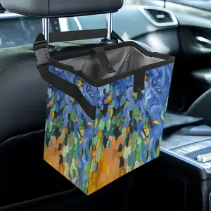 Blue Irises Car Garbage Storage Bag