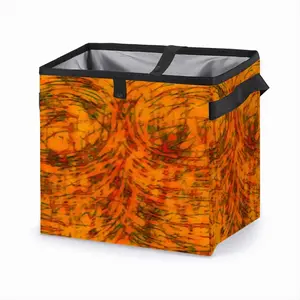 Orange Swirls Car Garbage Storage Bag