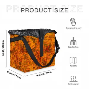 Orange Swirls Car Garbage Storage Bag