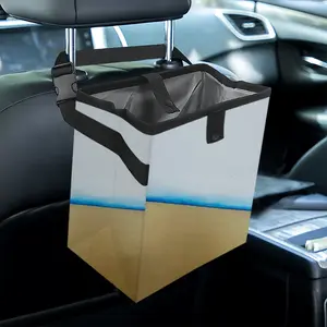 Blue Line With Gold Car Garbage Storage Bag