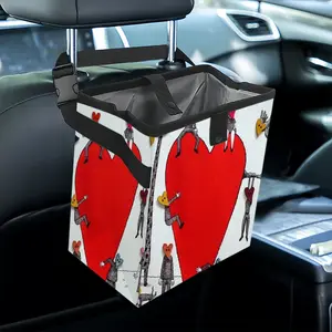 Love Is All Around Car Garbage Storage Bag