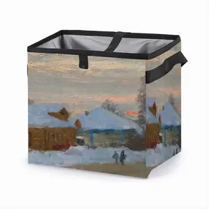 Winter Evening Car Garbage Storage Bag