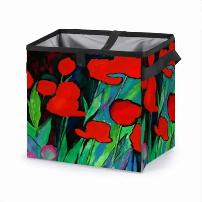 Red Tulips Car Garbage Storage Bag