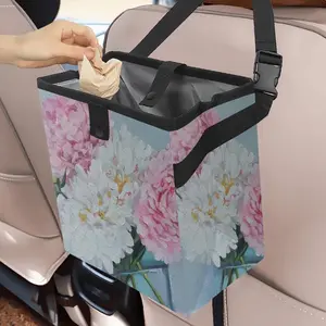 Peonies In A Vase Car Garbage Storage Bag