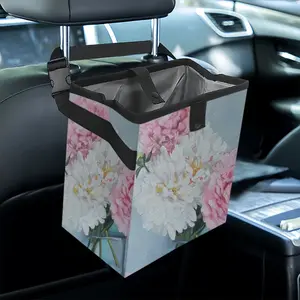 Peonies In A Vase Car Garbage Storage Bag