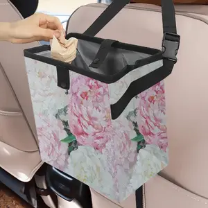 Large Peony Palette Knife Car Garbage Storage Bag