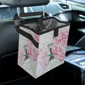 Large Peony Palette Knife Car Garbage Storage Bag