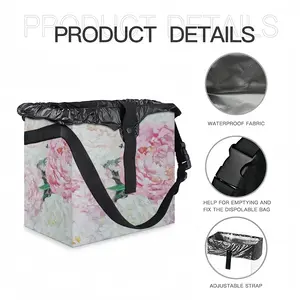 Large Peony Palette Knife Car Garbage Storage Bag