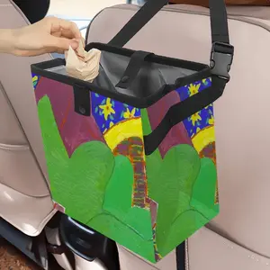 Green Woman Car Garbage Storage Bag