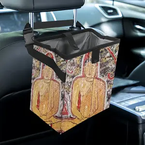 Murals Of Buddha Car Garbage Storage Bag