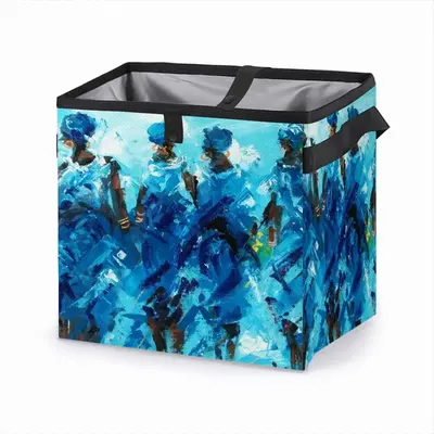 Women In Blue Car Garbage Storage Bag