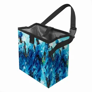 Women In Blue Car Garbage Storage Bag