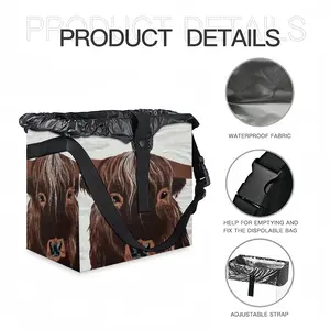 Bull - Red Bull Taurus Animals Buffalo Wild Car Garbage Storage Bag