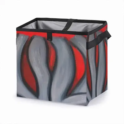 Red Flower Car Garbage Storage Bag