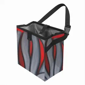 Red Flower Car Garbage Storage Bag