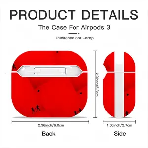 Deep Red (Decomposition) Airpods 3 Case (Hard Shell, White)